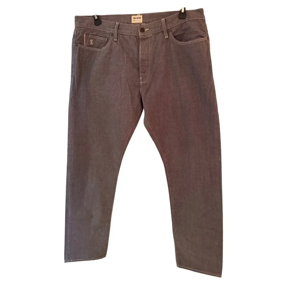 Todd Snyder Mens Jeans Size 38/32 Gray Slim Fit Lightweight Selvedge Japanese